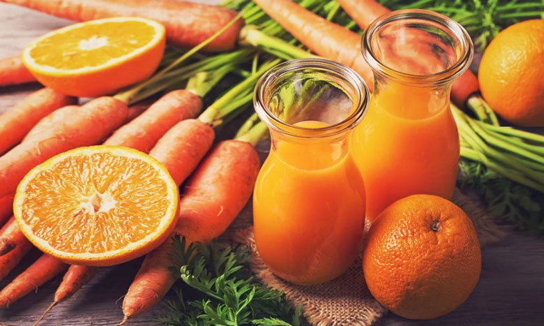 Cách làm nước ép cà rốt cam: thành phẩm