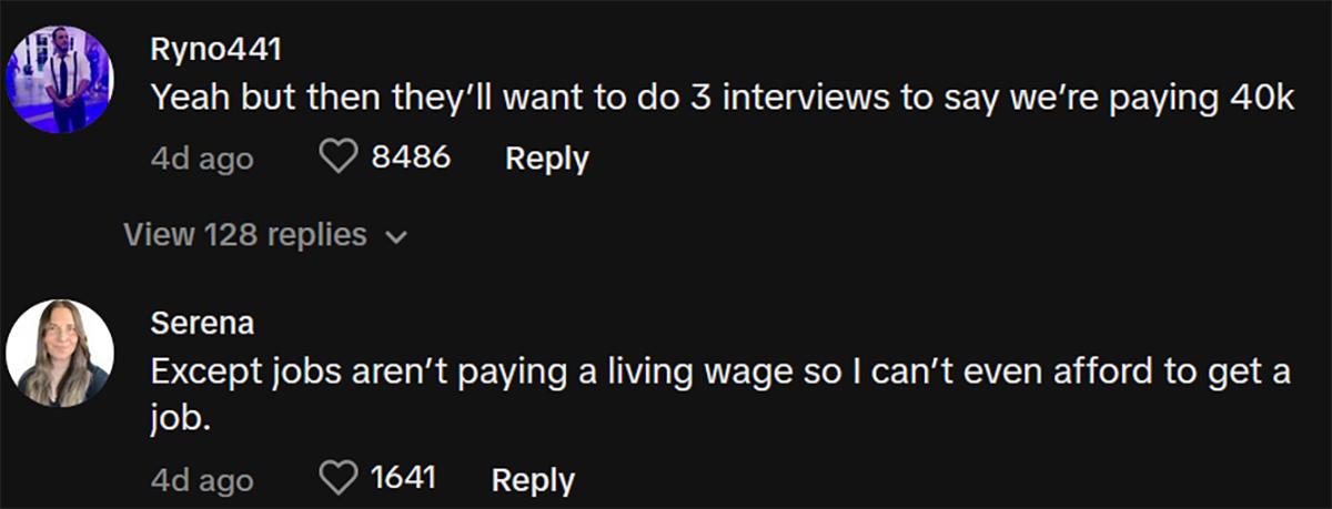 Comments on tiktok about chatgpt resume job hack