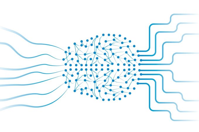 Deep learning artificial neural networks that form shape as human brain. Neural network handles data on input and gives result on output