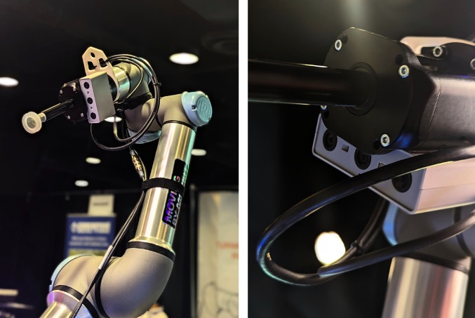 HiFi 3D sensor mounted onto a collaborative robot arm from Universal Robots