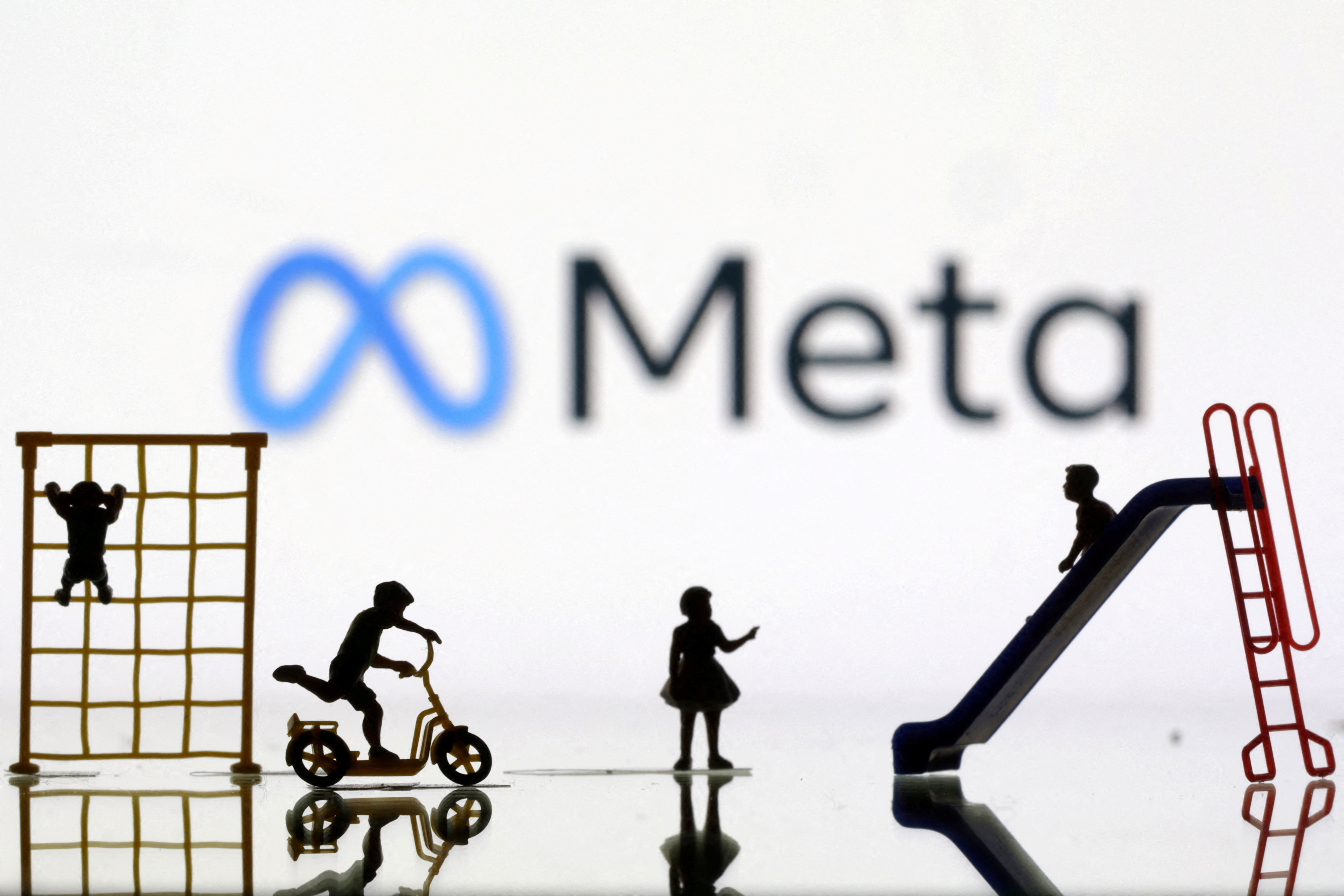 Illustration shows Meta logo