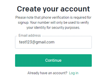 how to sign up to chatgpt sign up through email