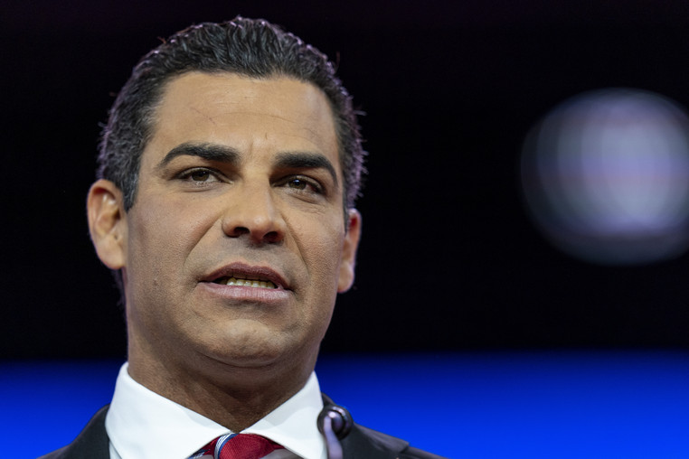 Miami Mayor Francis Suarez speaks at the Conservative Political Action Conference, CPAC 2023, Friday, March 3, 2023, at National Harbor in Oxon Hill, Md. (AP Photo/Alex Brandon)