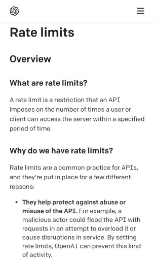 OpenAI rate limits